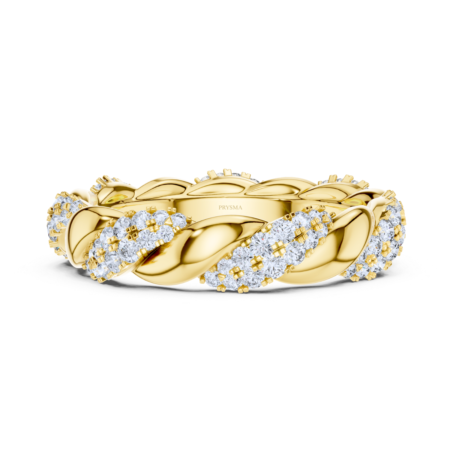 Braided Diamond Eternity Band