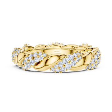 Braided Diamond Eternity Band