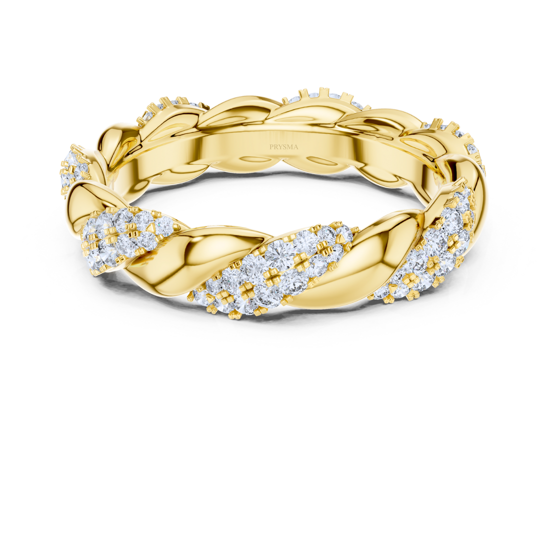 Braided Diamond Eternity Band