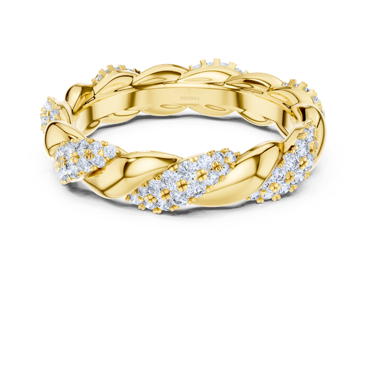 Braided Diamond Eternity Band