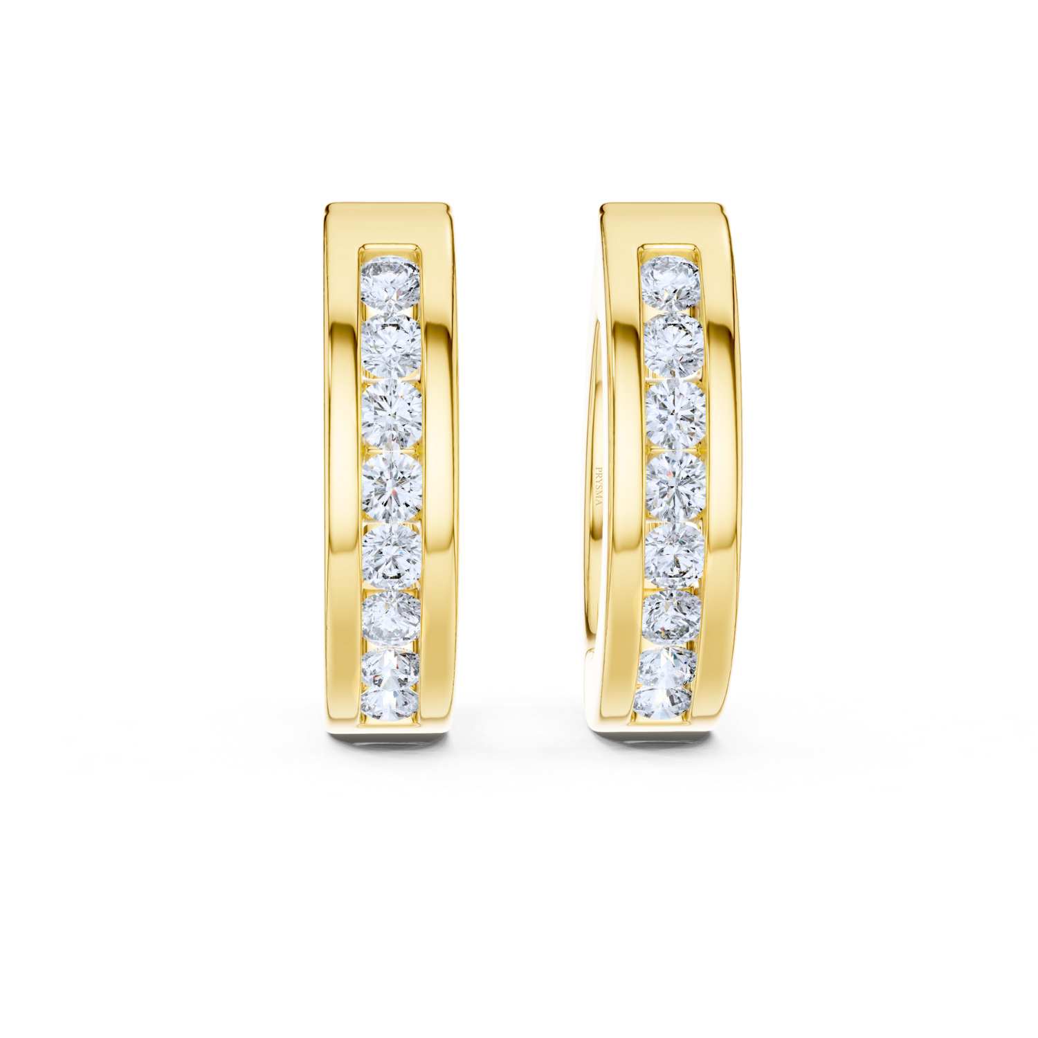 Channel-Set Diamond Hoop Earrings