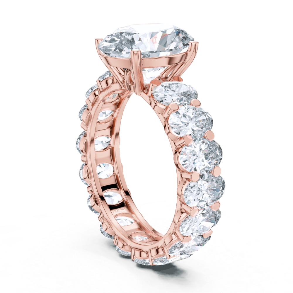 Golden Radiance Oval Eternity Band