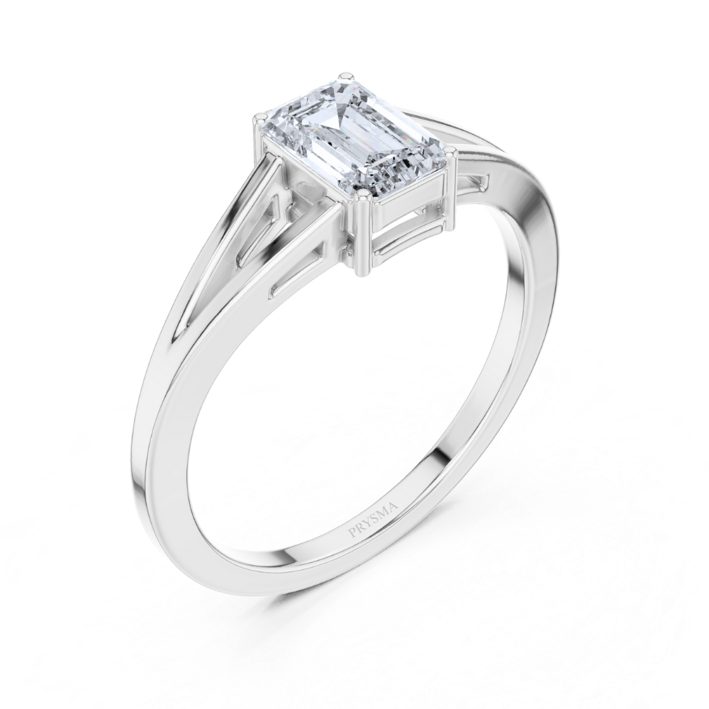 Imperial Emerald Solitaire Ring