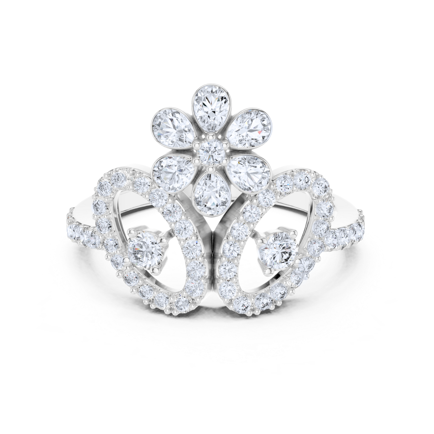 Floral Radiance Diamond Ring