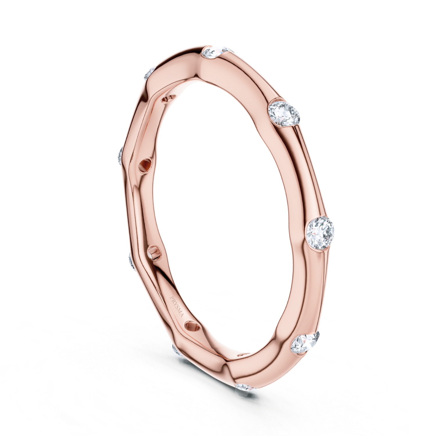 Organic Diamond Bezel Eternity Band