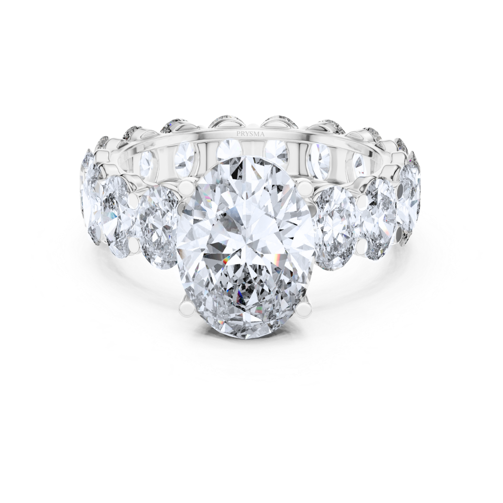 Golden Radiance Oval Eternity Band