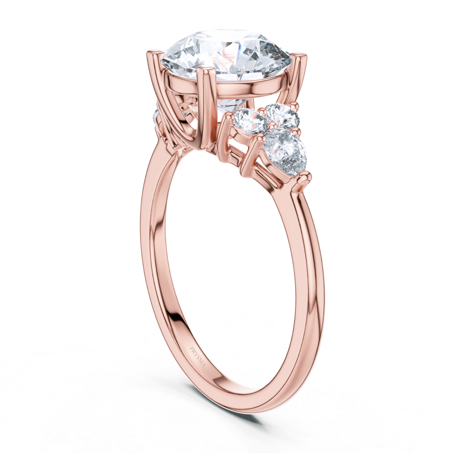 Round-Cut Diamond Three-Stone Ring