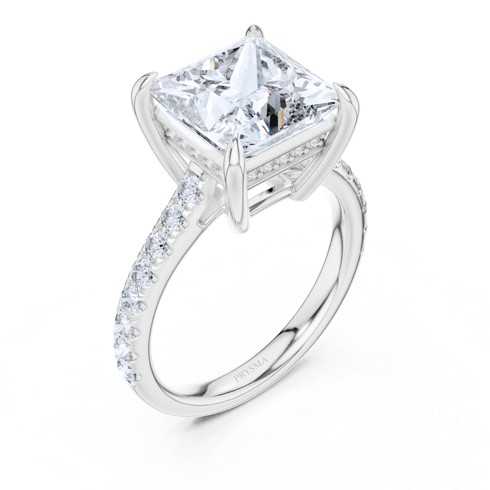 Majestic Princess-Cut Solitaire Ring