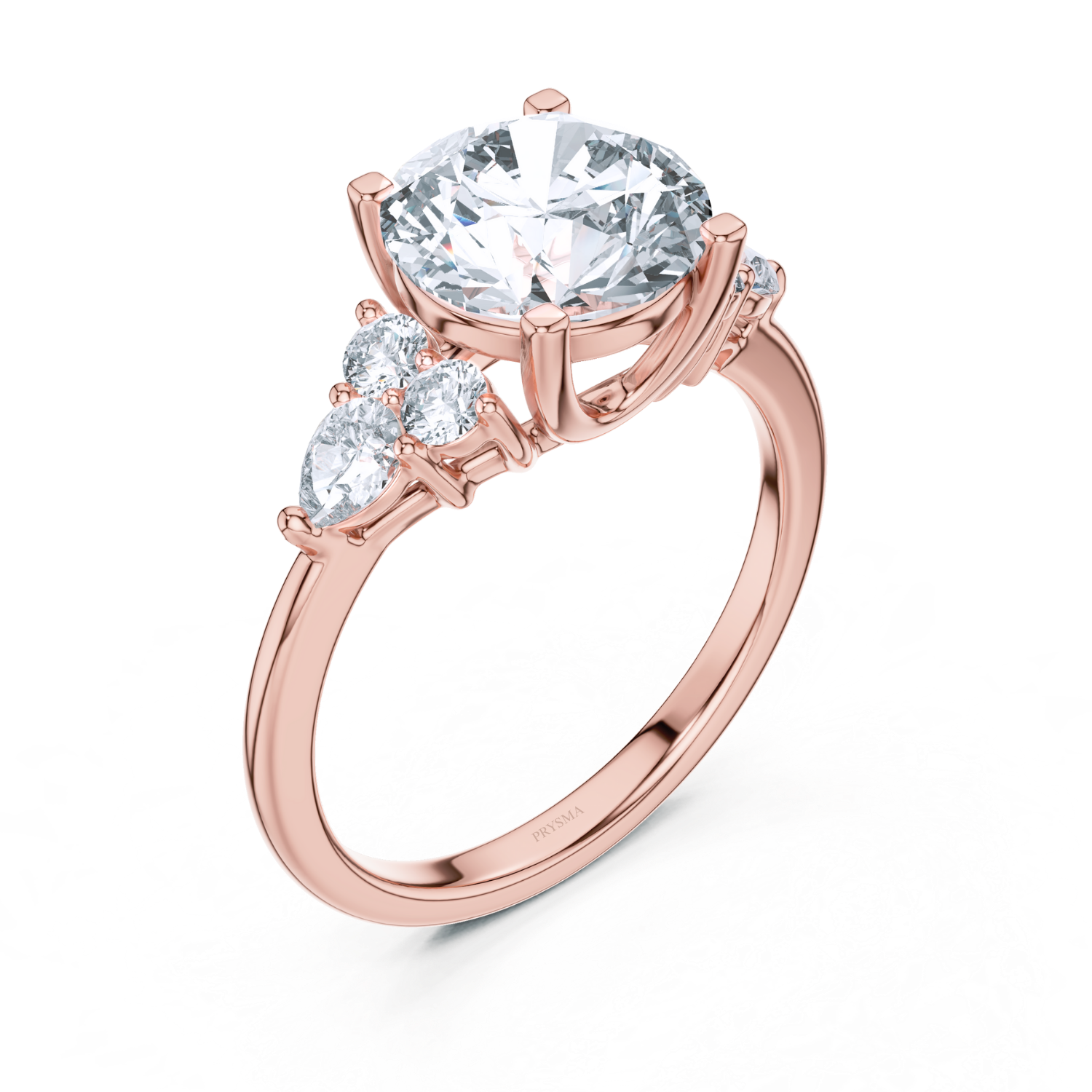 Round-Cut Diamond Three-Stone Ring