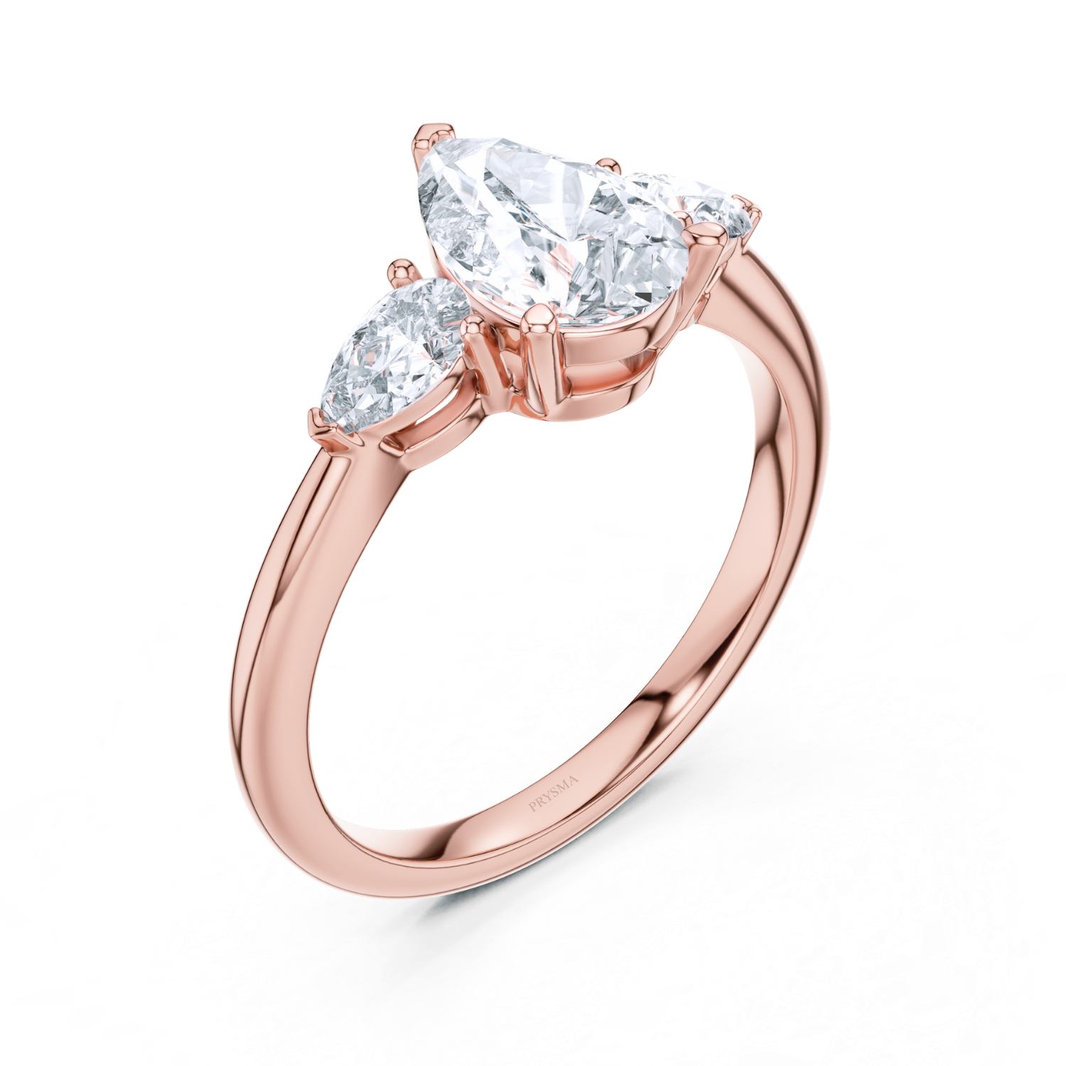 Pear Center Stone With Pear Diamond