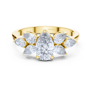 Aurora Pear Cluster Ring