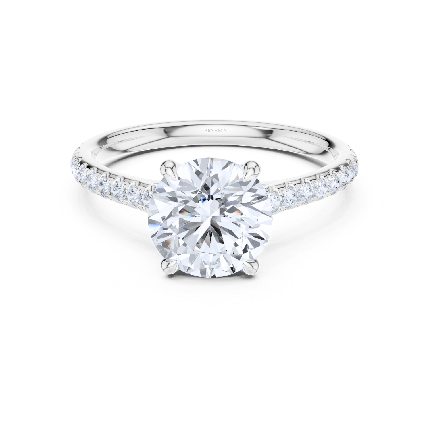 Round Cut Pave Ring