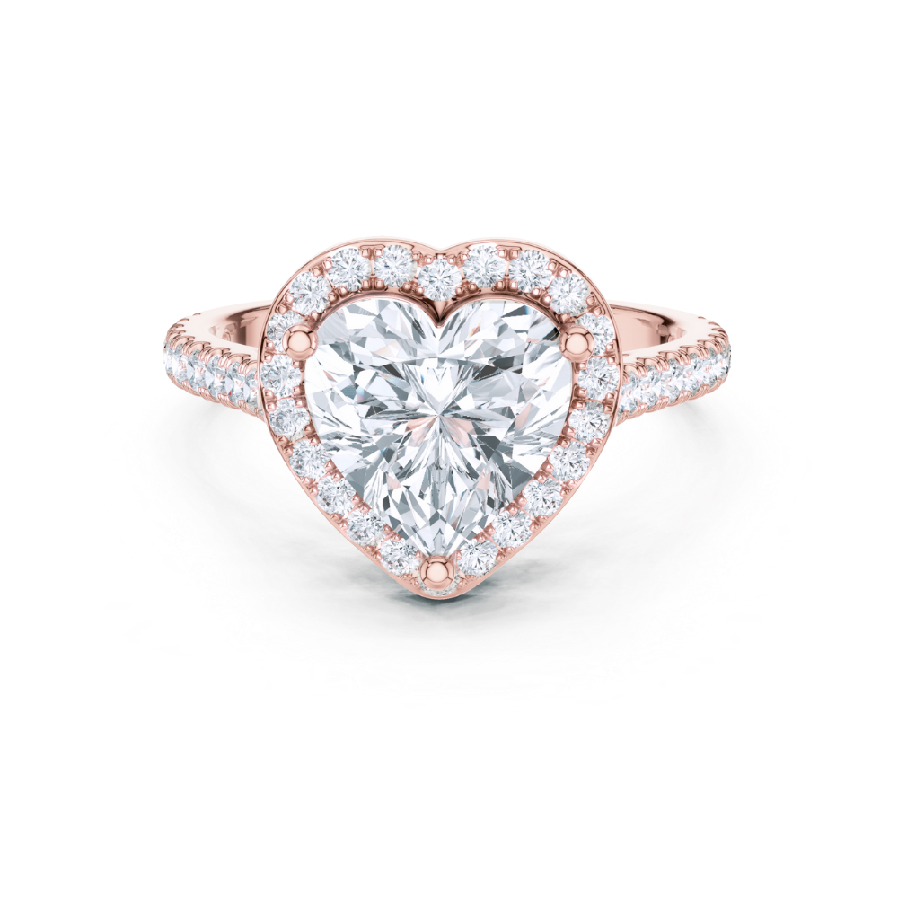 Amour Halo Heart Diamond Ring
