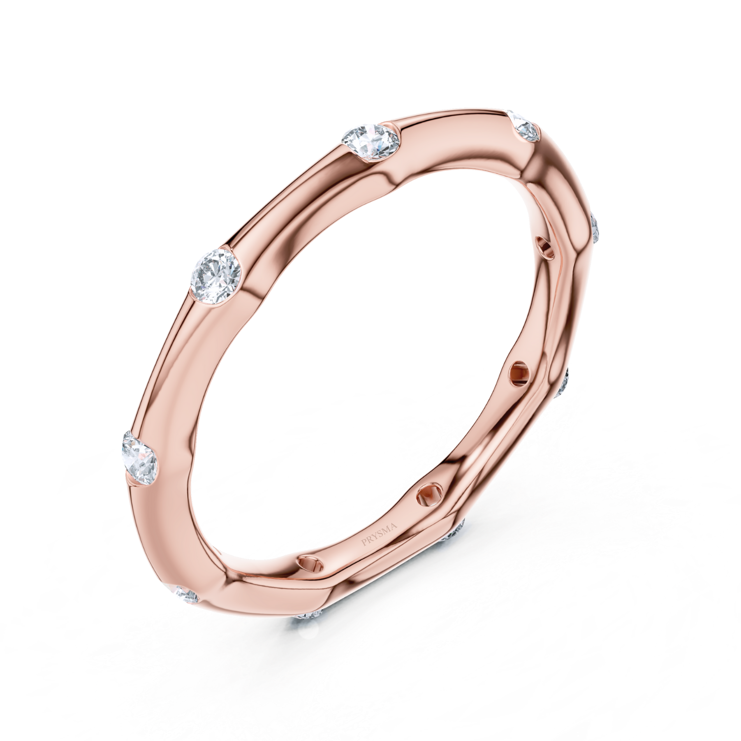 Organic Diamond Bezel Eternity Band
