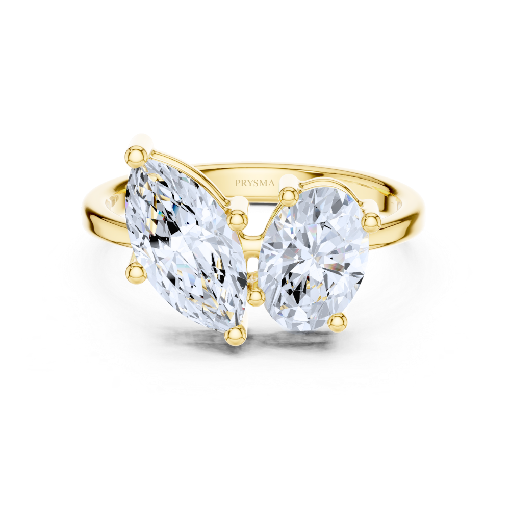 Twin Radiance Statement Ring