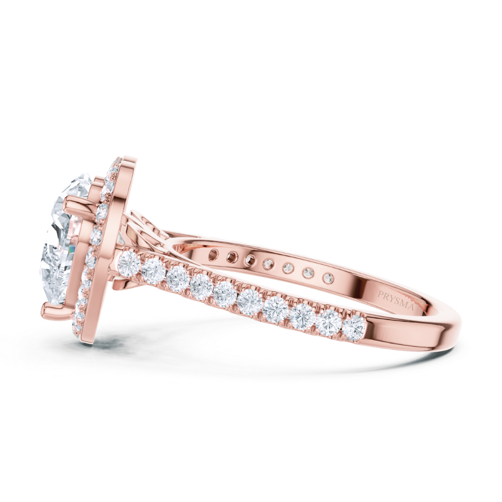 Amour Halo Heart Diamond Ring