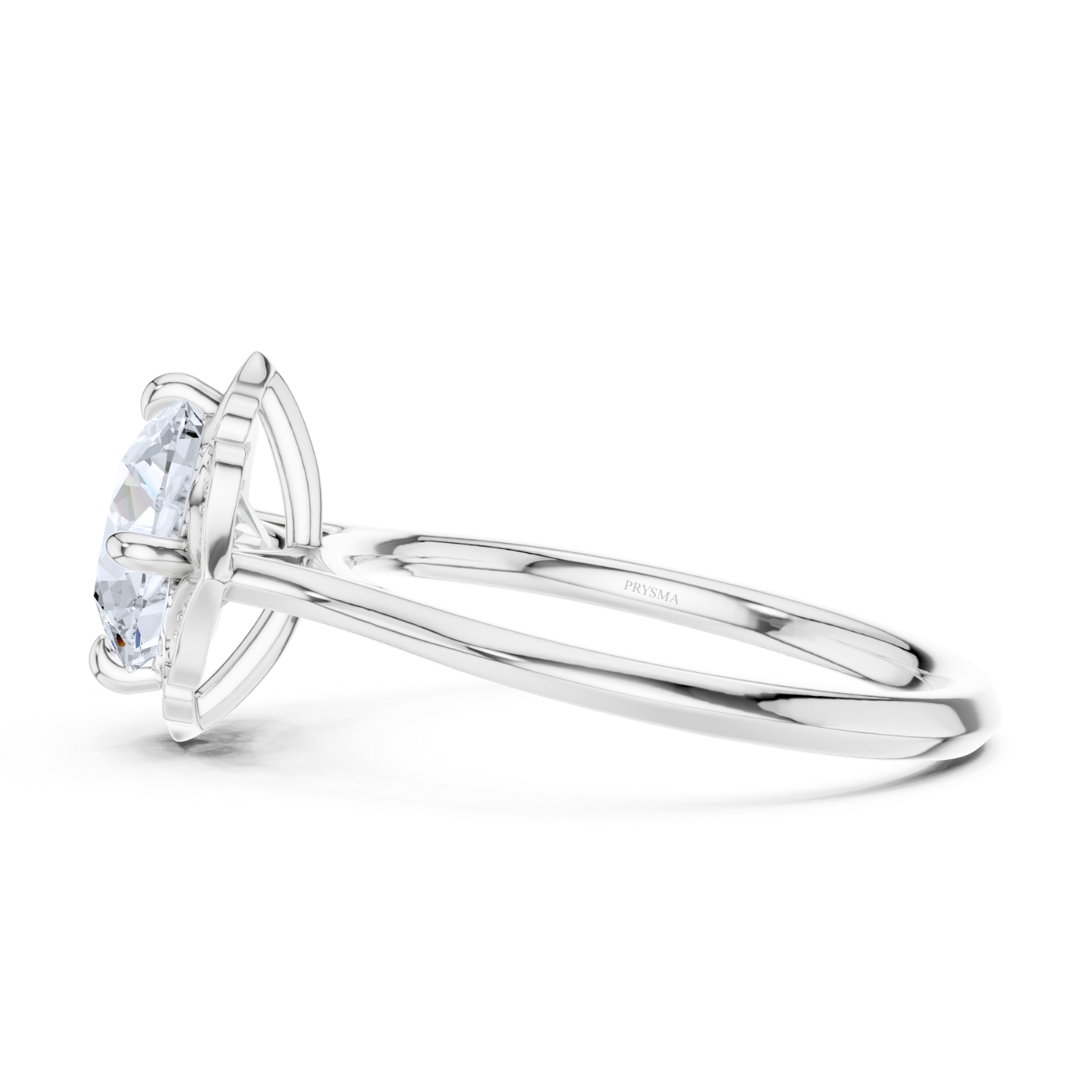 Vintage Floral Halo Diamond Ring
