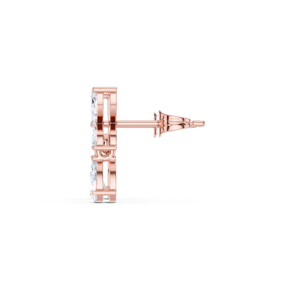 Blooming Elegance Diamond Drop Earrings