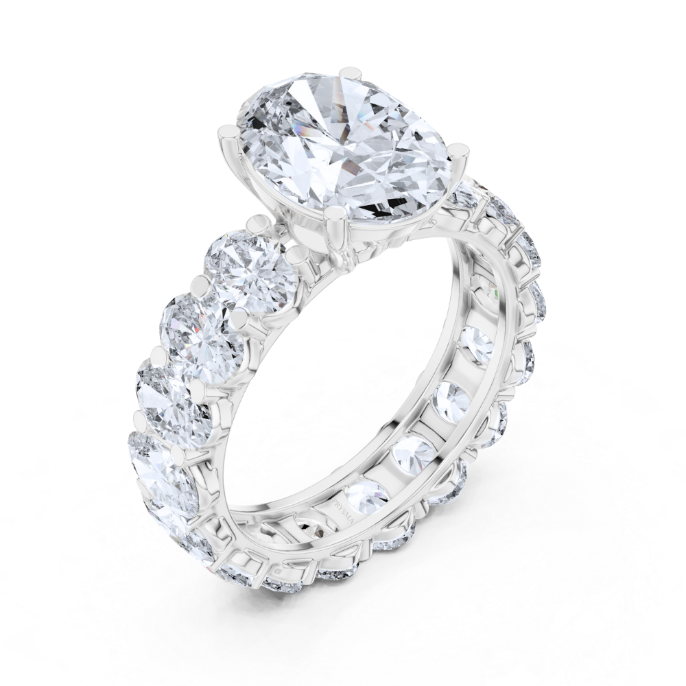 Golden Radiance Oval Eternity Band