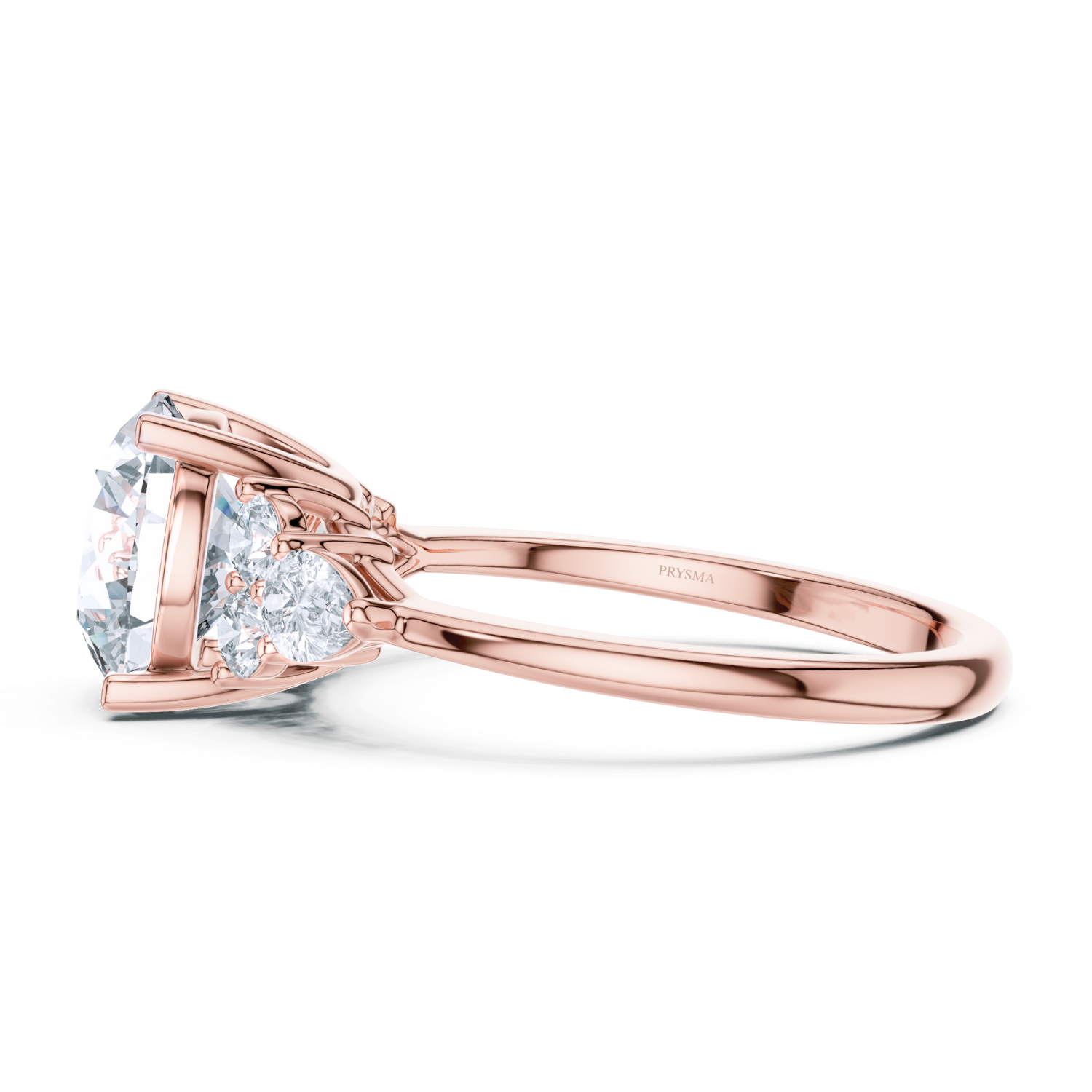 Round-Cut Diamond Three-Stone Ring