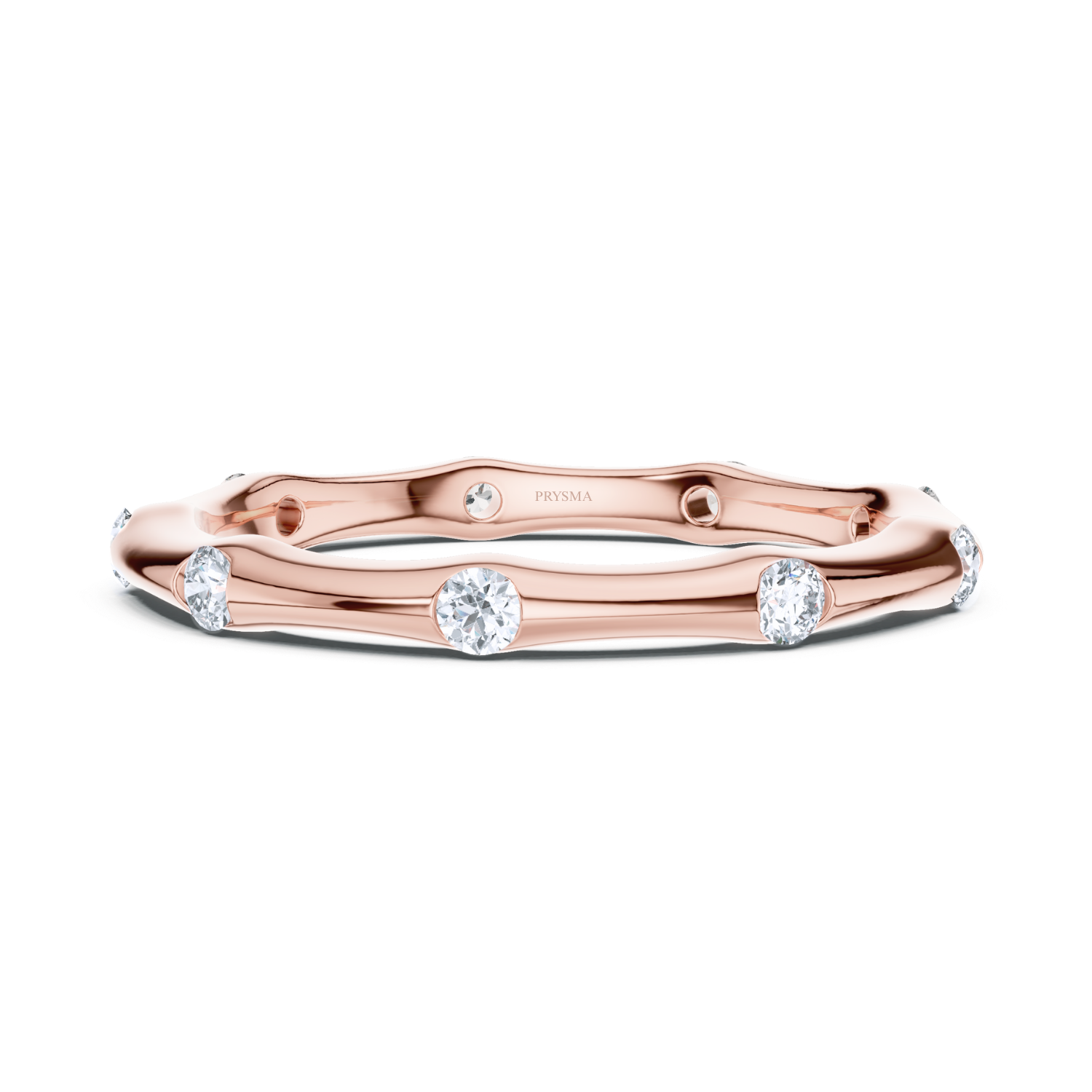 Organic Diamond Bezel Eternity Band