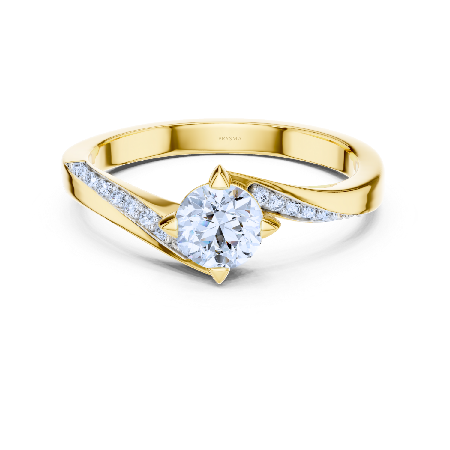 Twisted Elegance Solitaire Ring