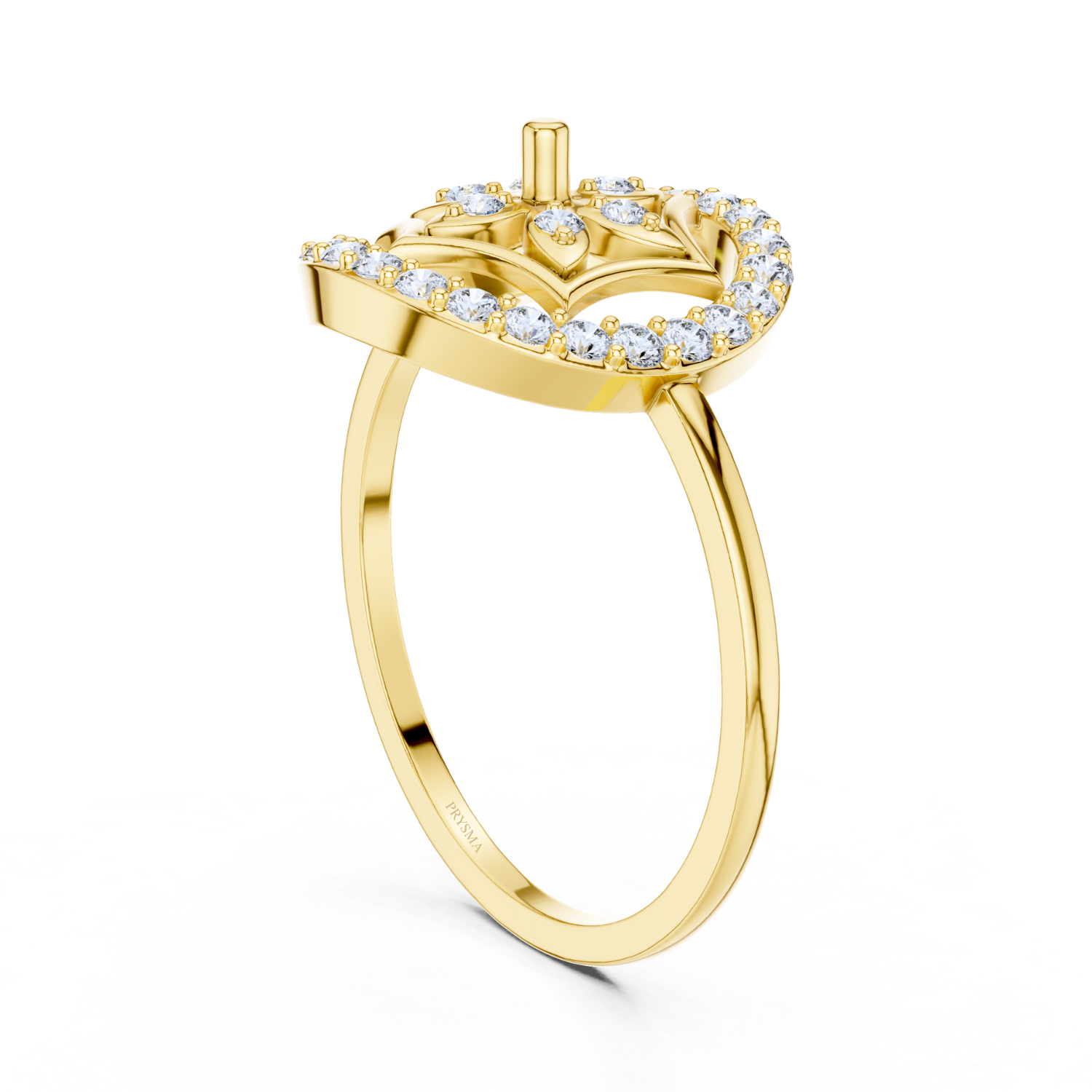 Regal Heart Diamond Ring