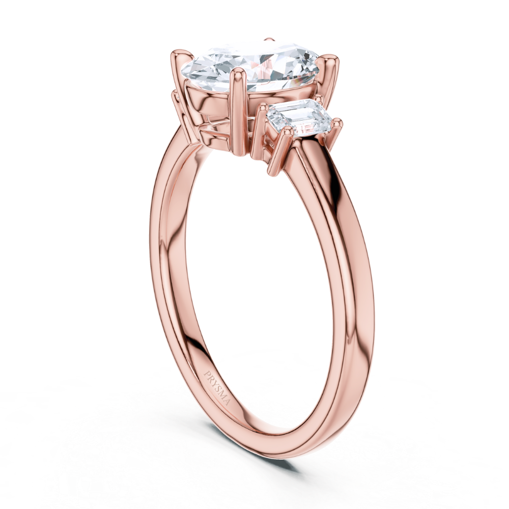 Oval Elegance Three-Stone Ring