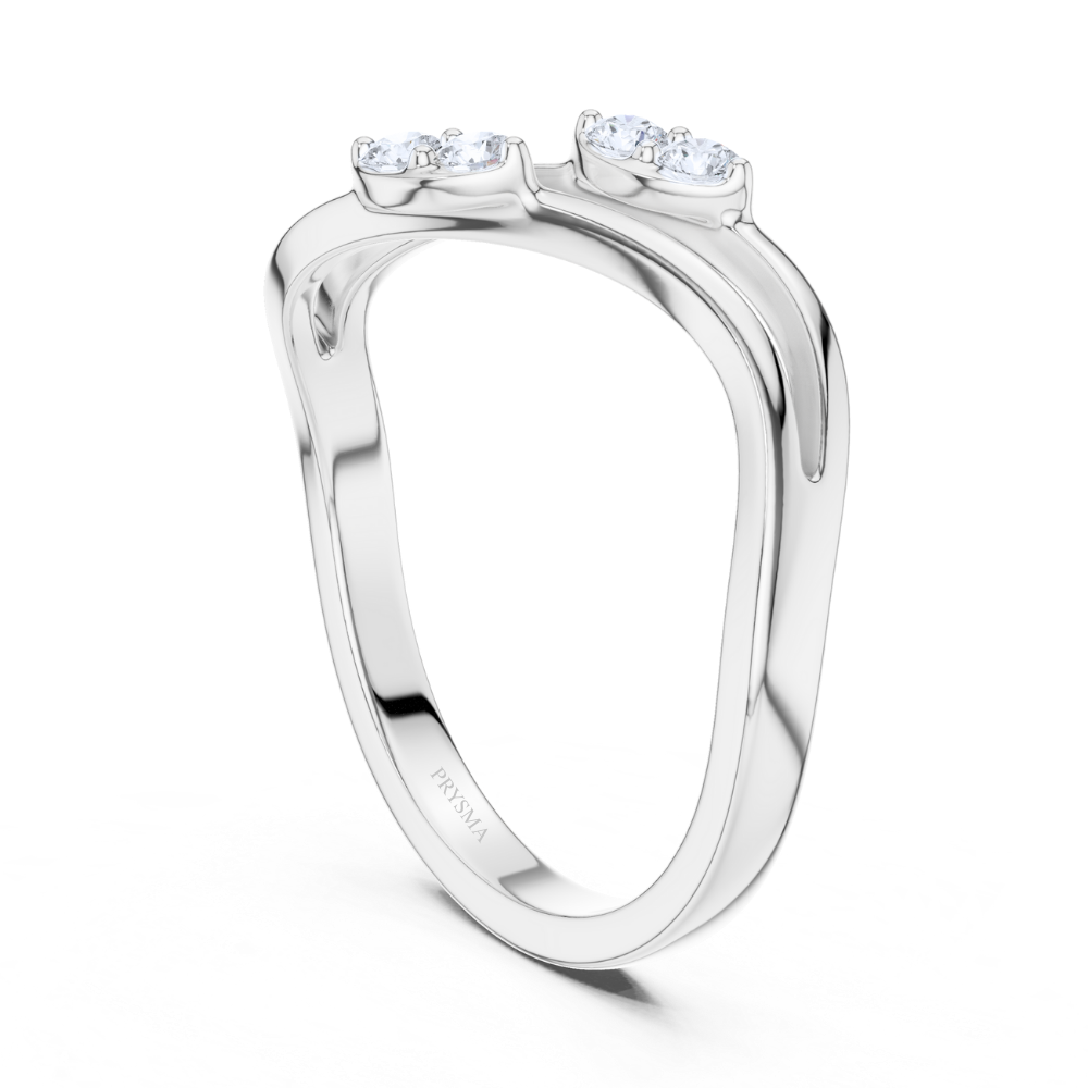 Twin Glimmer Bypass Ring