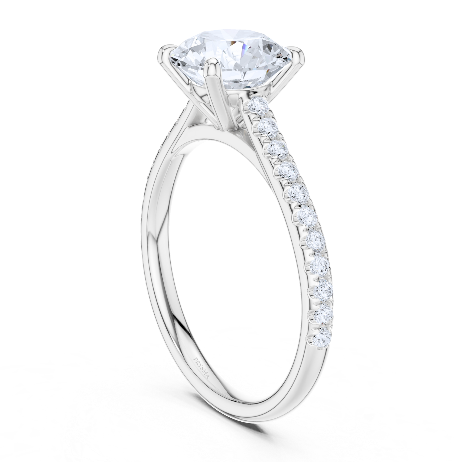 Round Cut Pave Ring