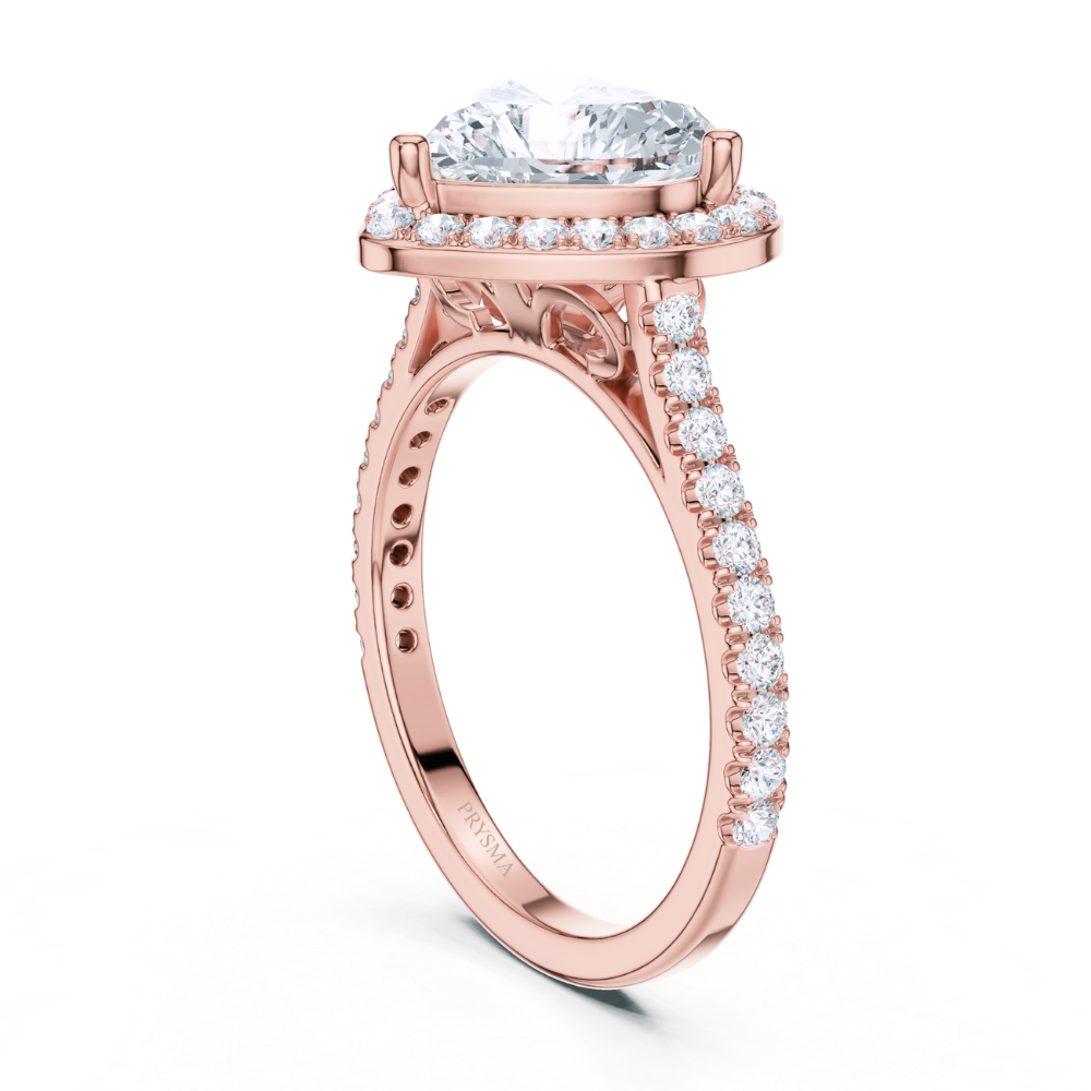 Amour Halo Heart Diamond Ring