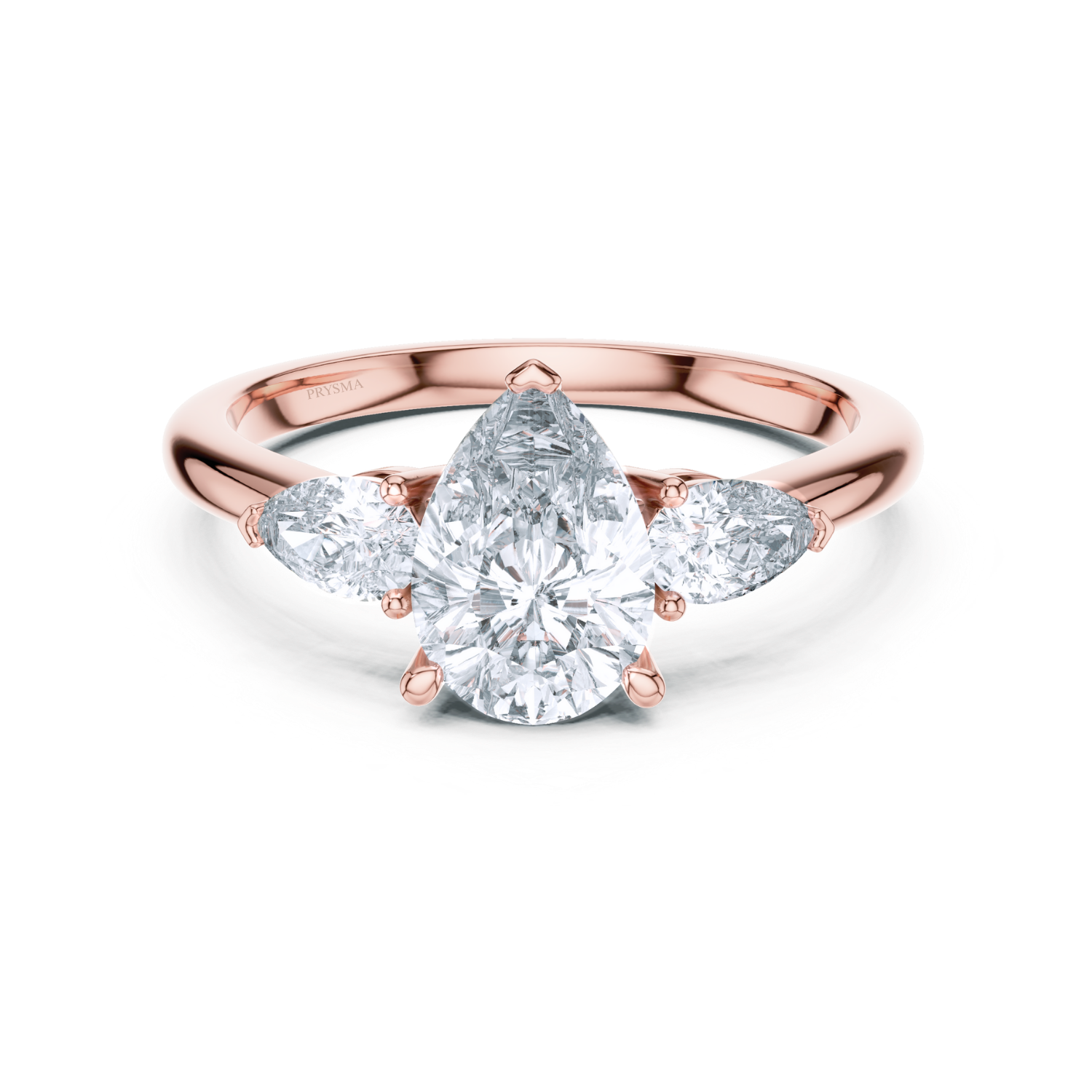 Pear Center Stone With Pear Diamond
