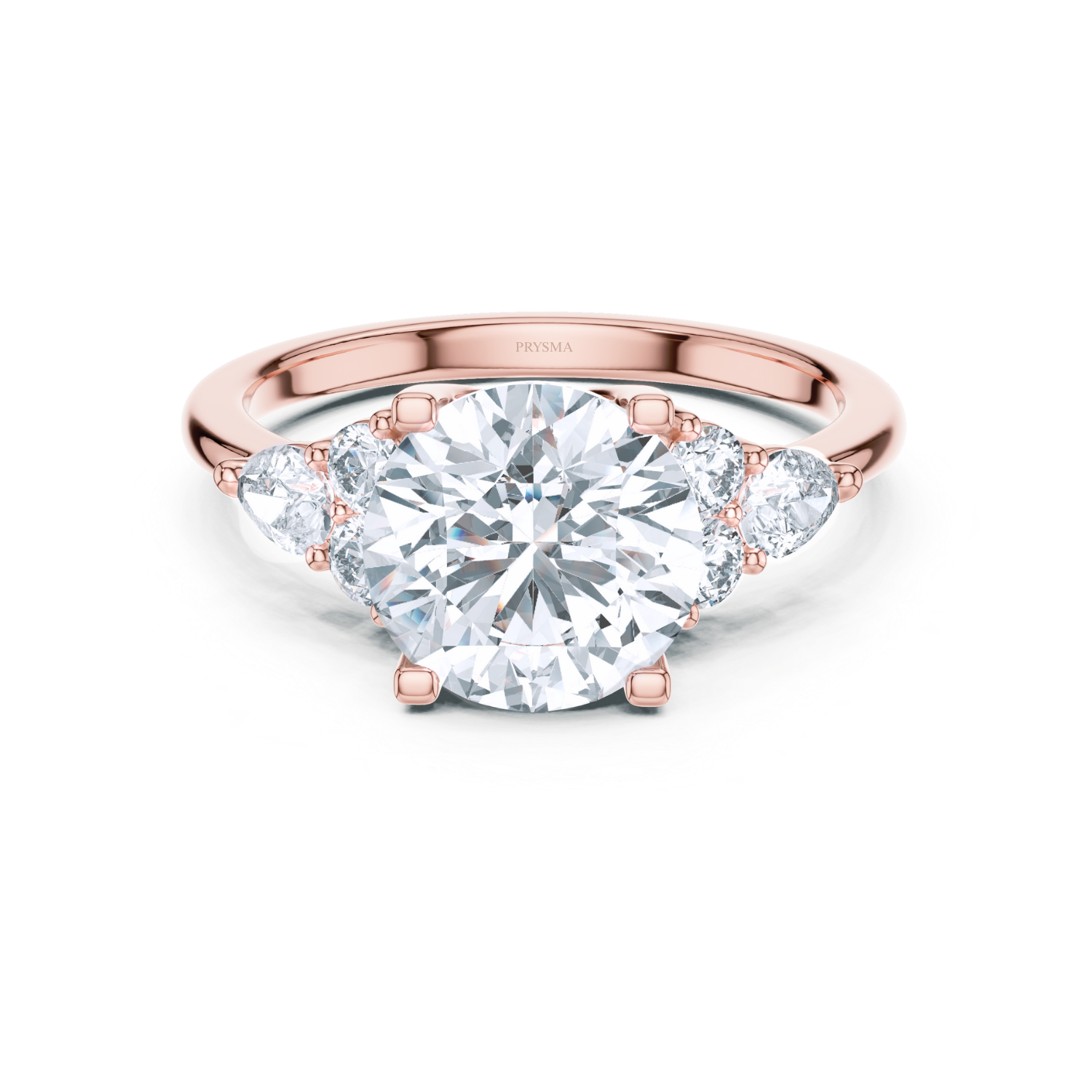 Round-Cut Diamond Three-Stone Ring