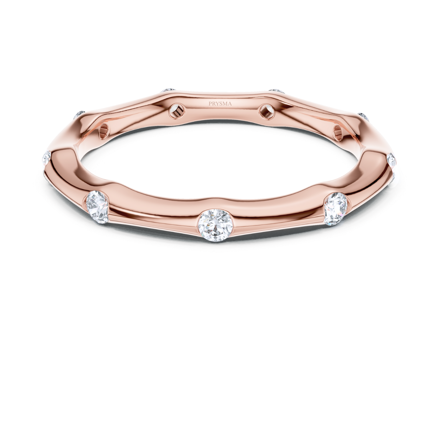 Organic Diamond Bezel Eternity Band