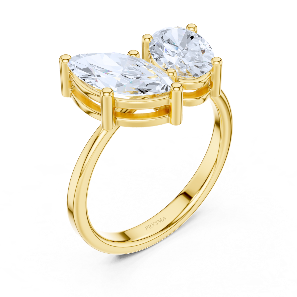 Twin Radiance Statement Ring