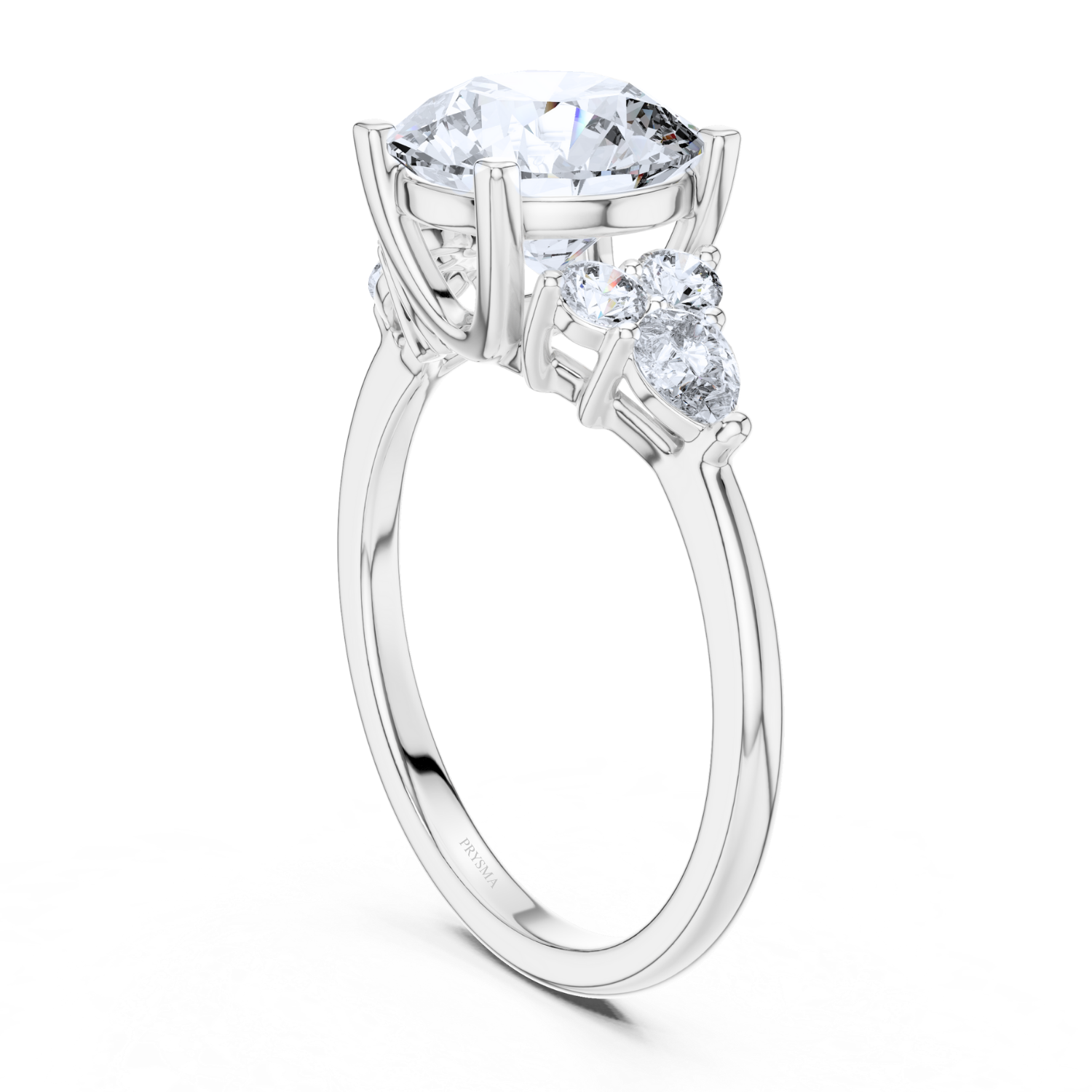 Round-Cut Diamond Three-Stone Ring