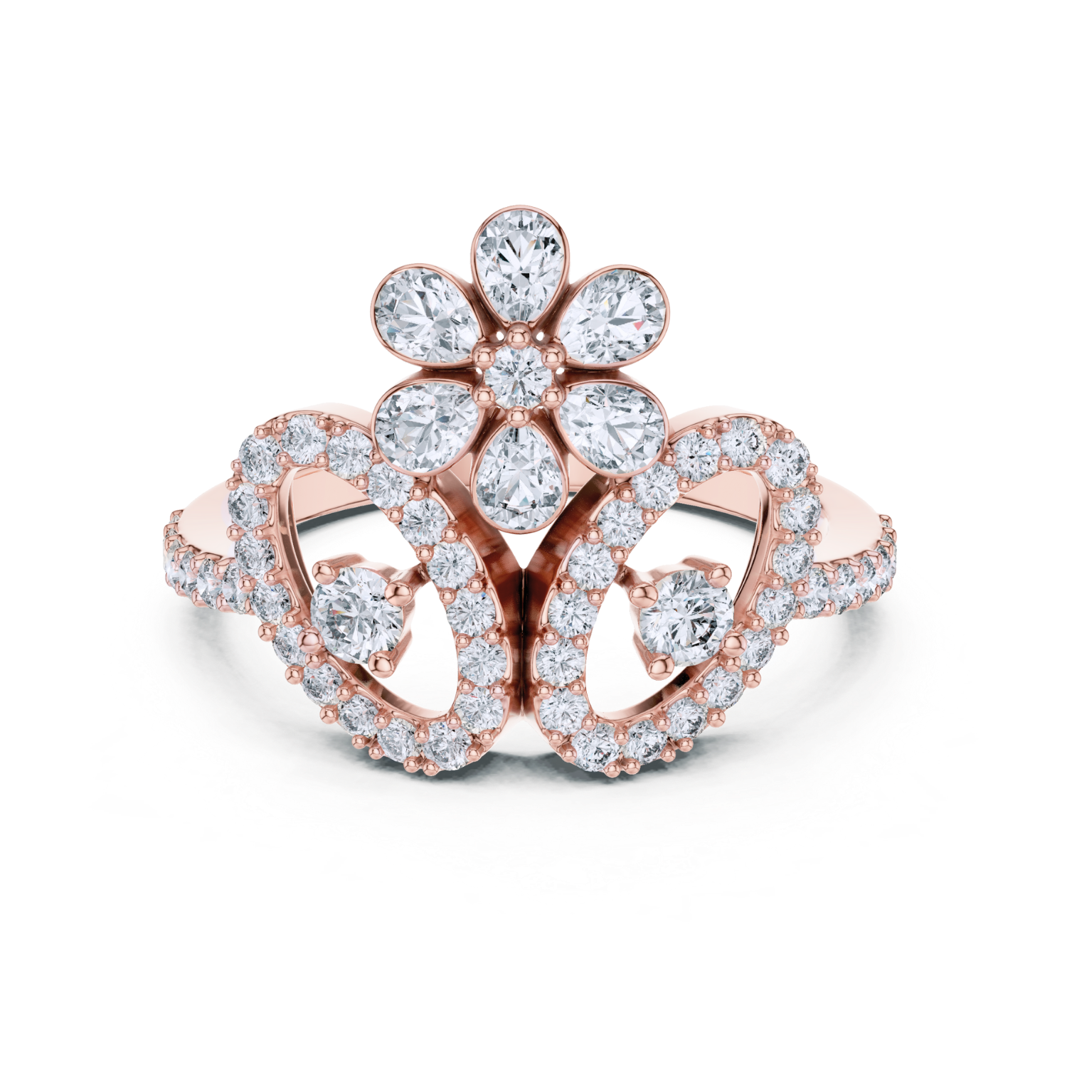 Floral Radiance Diamond Ring