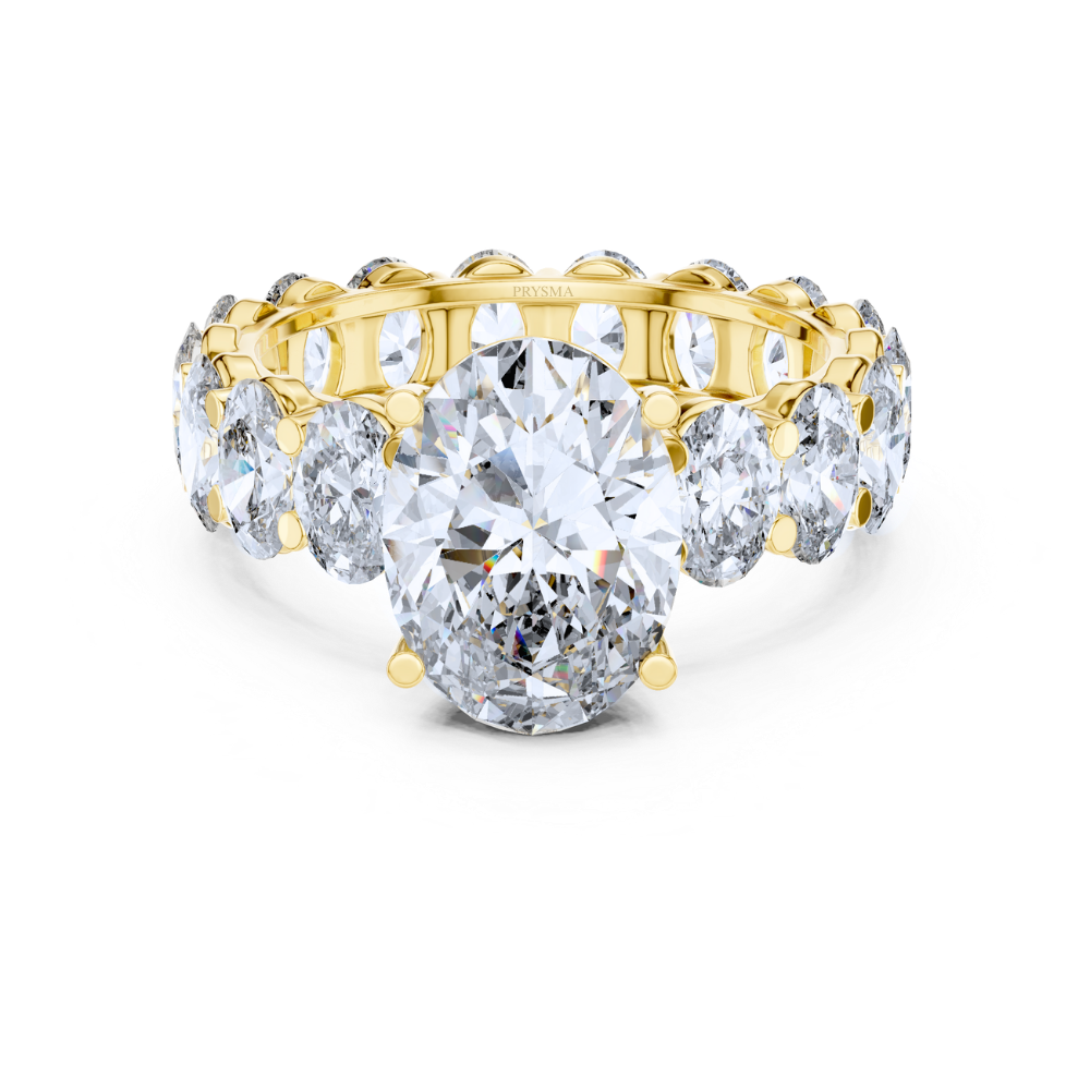 Golden Radiance Oval Eternity Band