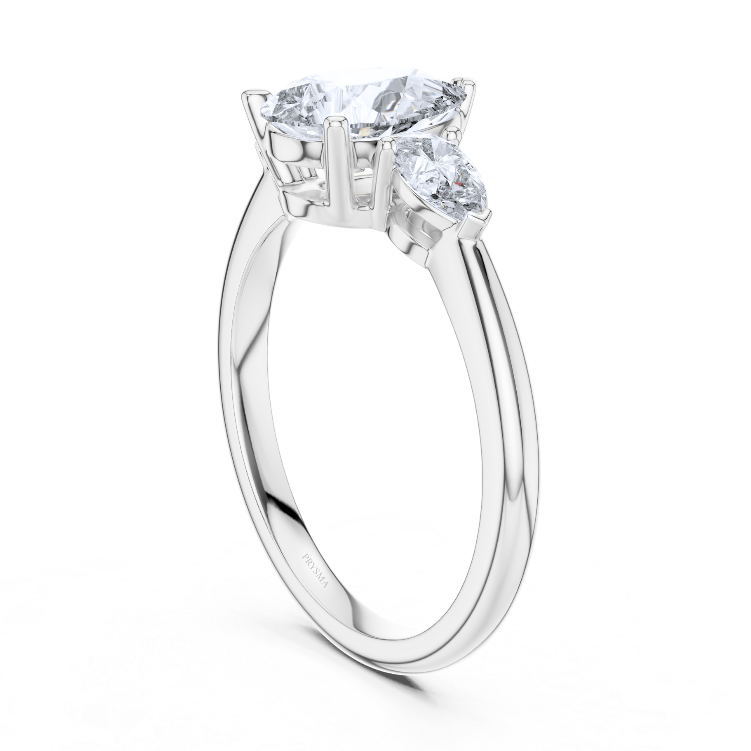 Pear Center Stone With Pear Diamond
