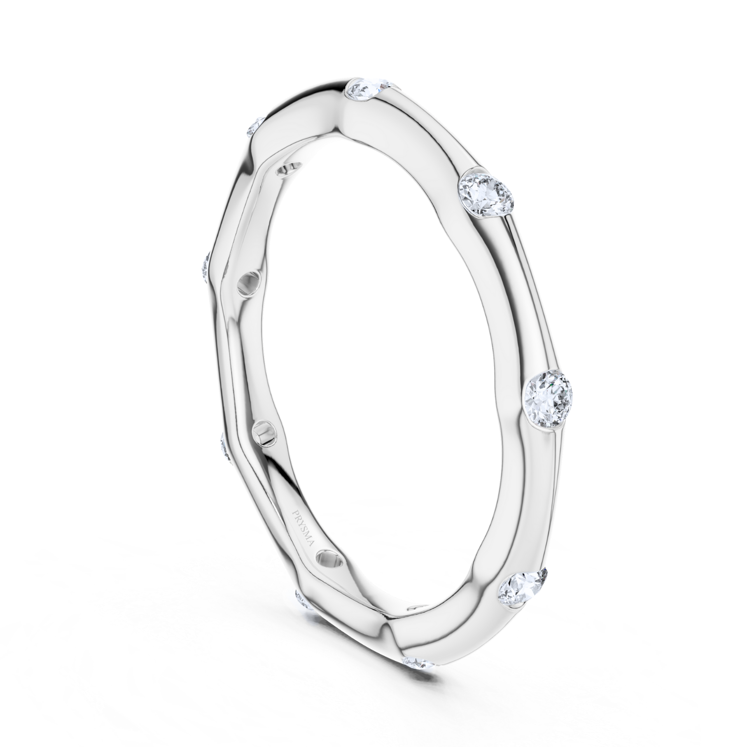 Organic Diamond Bezel Eternity Band