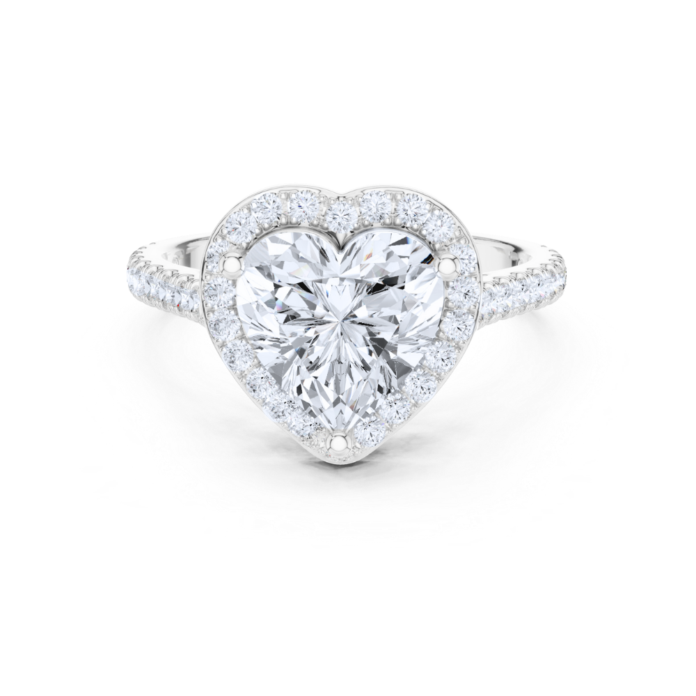Amour Halo Heart Diamond Ring