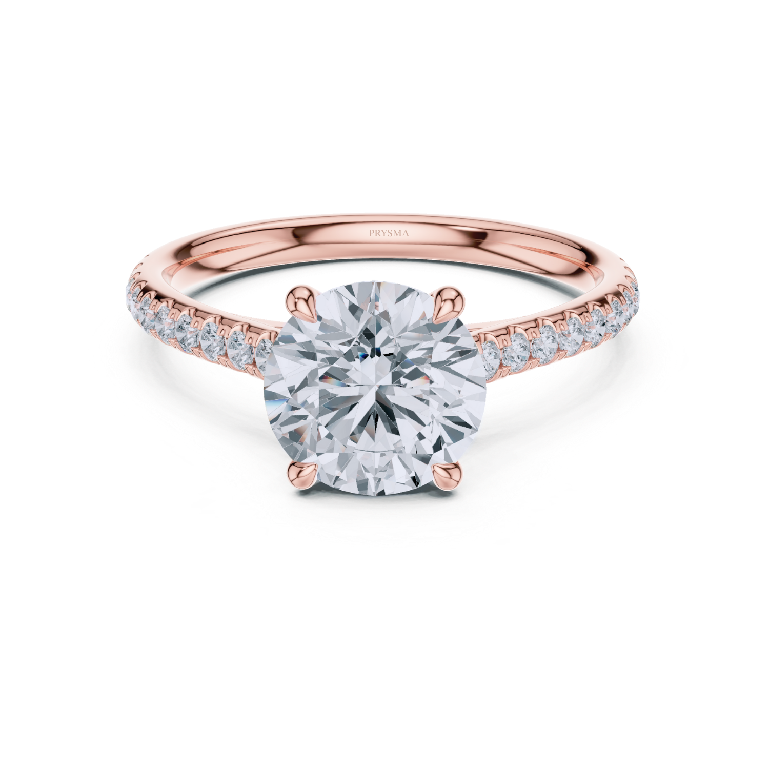 Round Cut Pave Ring