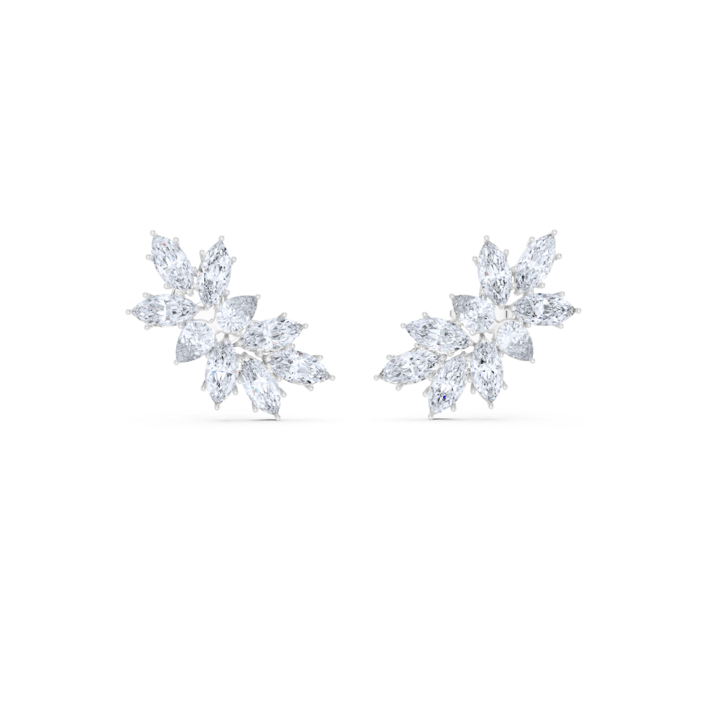Marquise Bloom Cluster Earrings