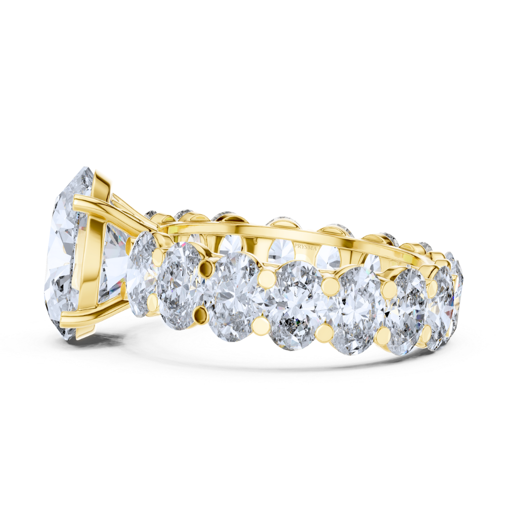Golden Radiance Oval Eternity Band