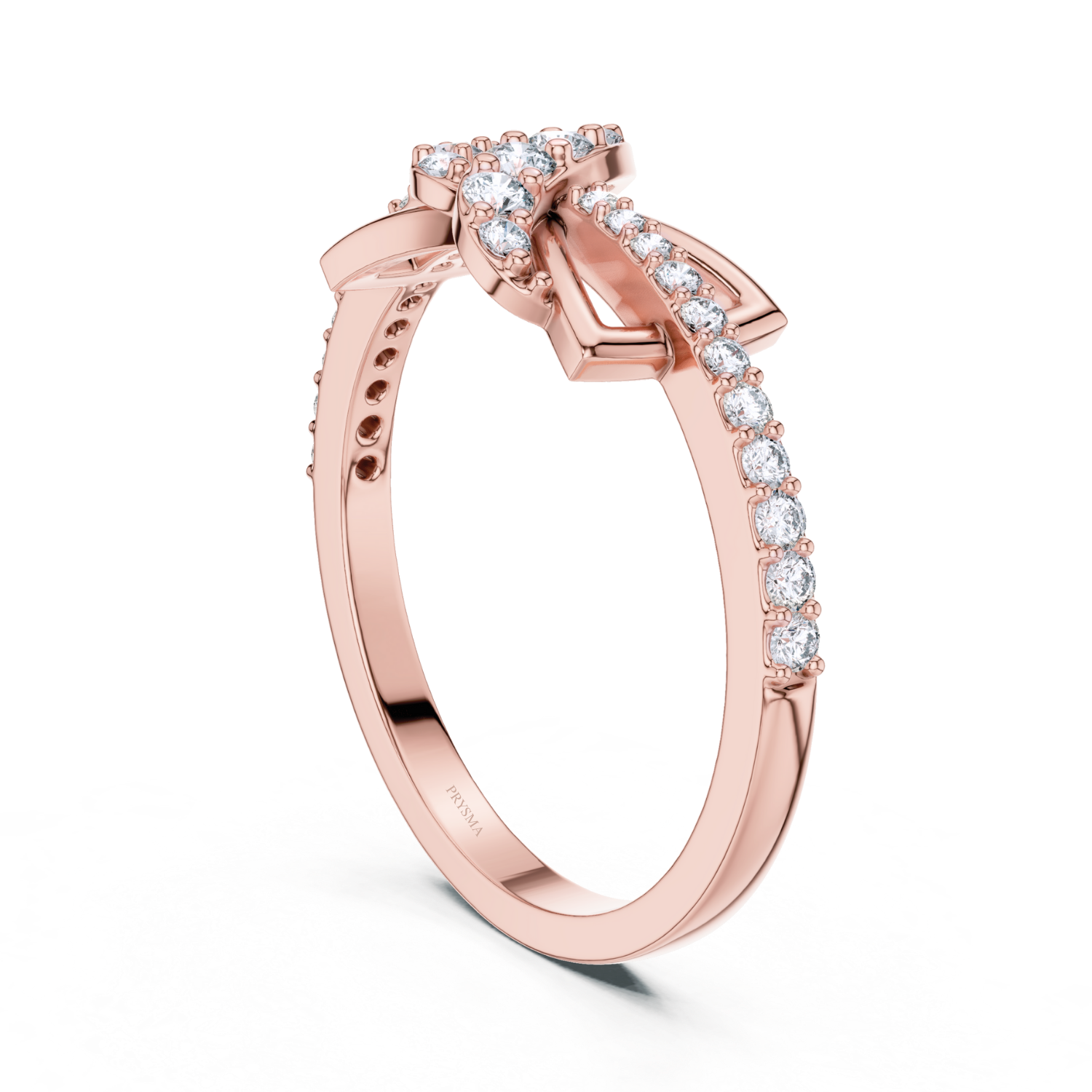 Twisted Floral Grace Diamond Ring