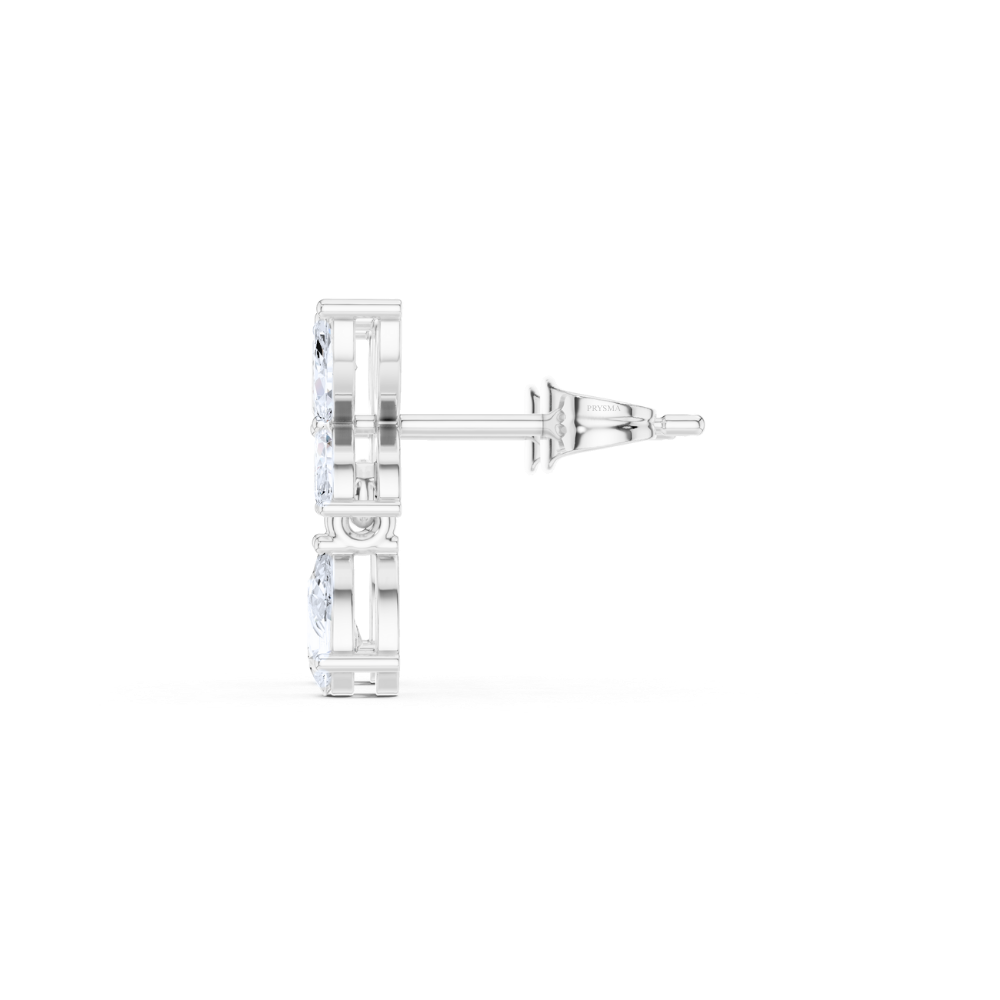 Blooming Elegance Diamond Drop Earrings