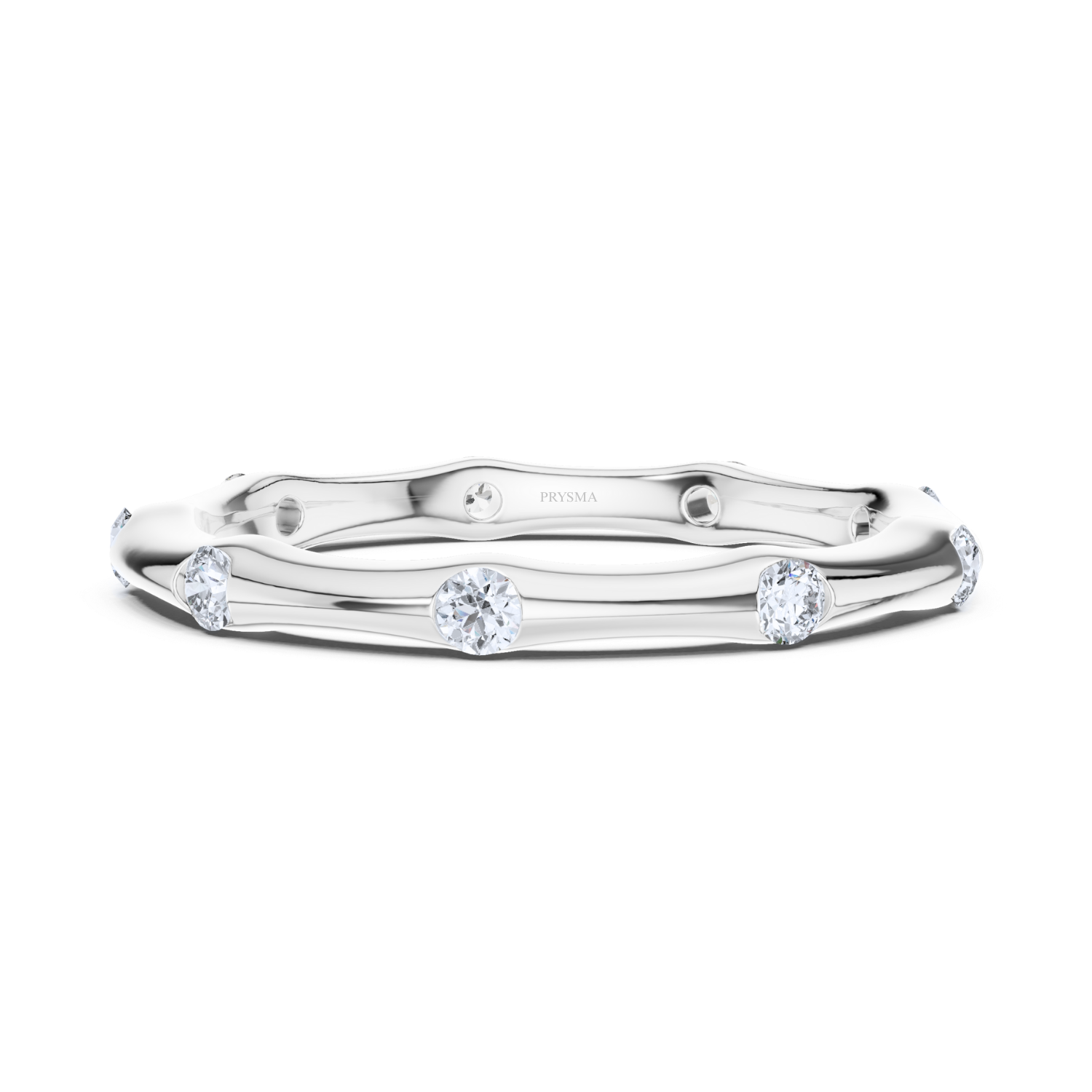 Organic Diamond Bezel Eternity Band