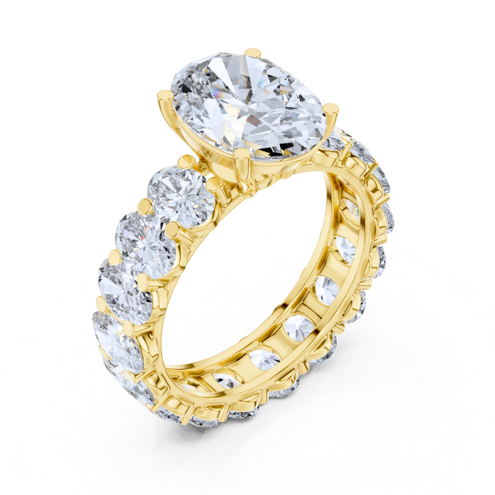 Golden Radiance Oval Eternity Band