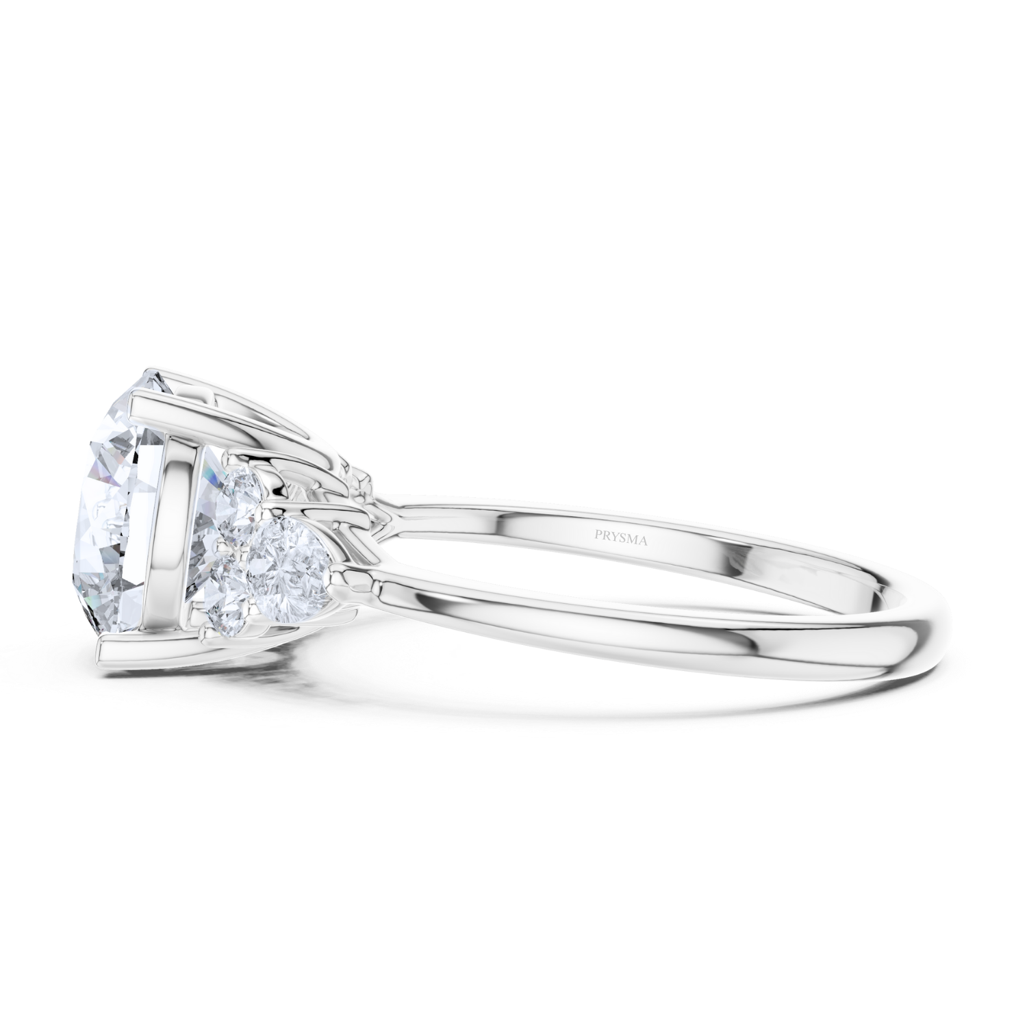 Round-Cut Diamond Three-Stone Ring