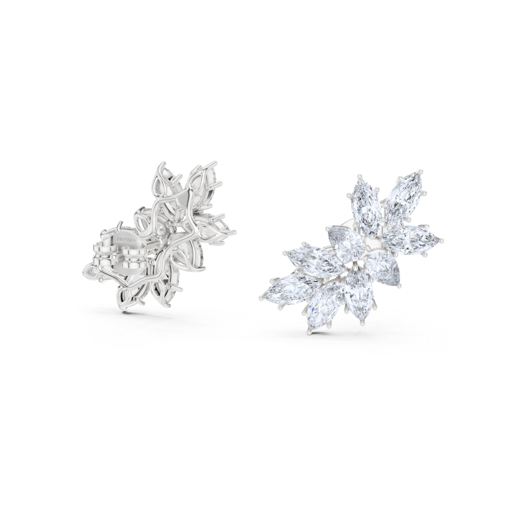 Marquise Bloom Cluster Earrings